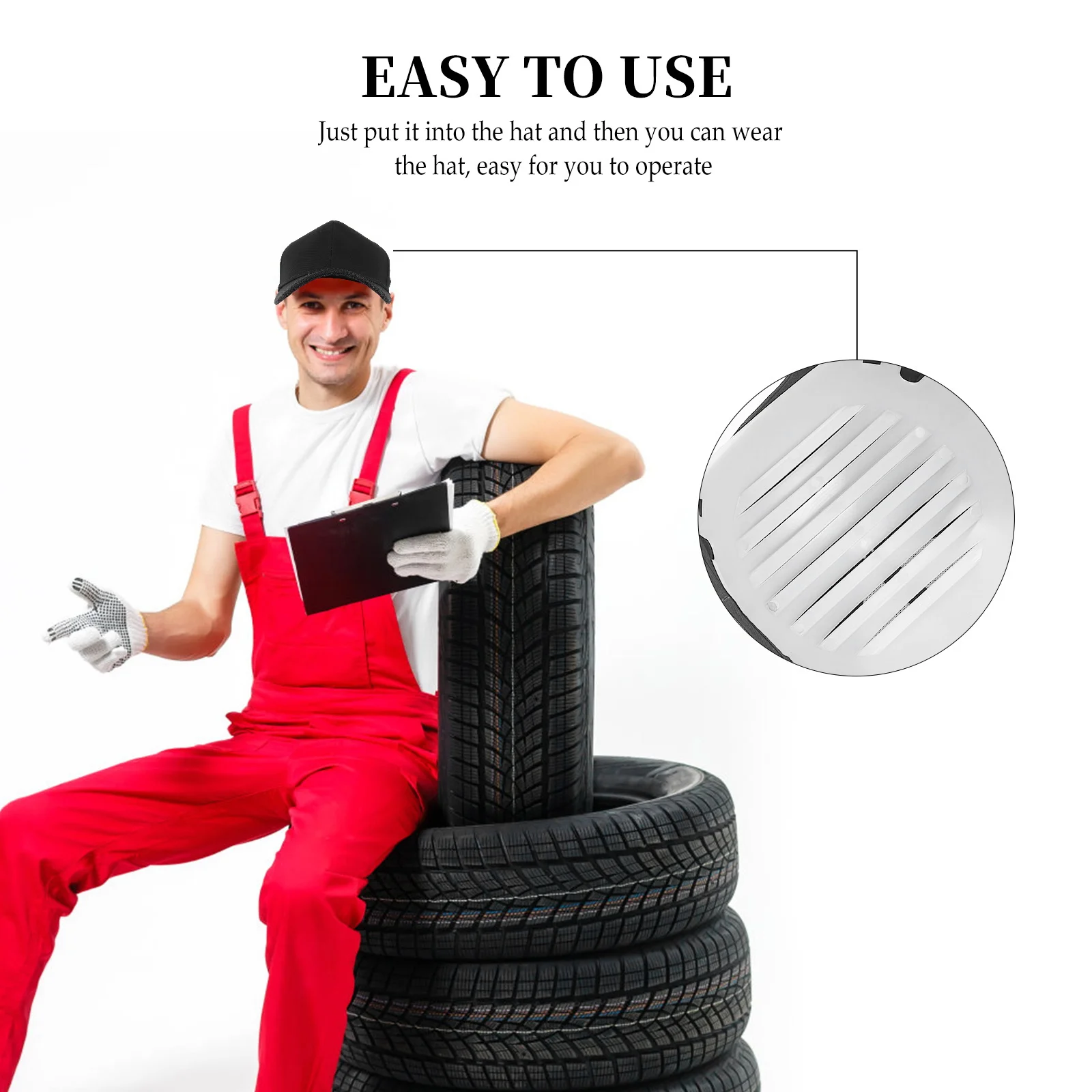 مجموعة واحدة من قبعة السلامة خفيفة الوزن للرجال والنساء للحماية من الأشعة فوق البنفسجية وقبعة صلبة بديلة لملابس العمل وواقي الرأس #4