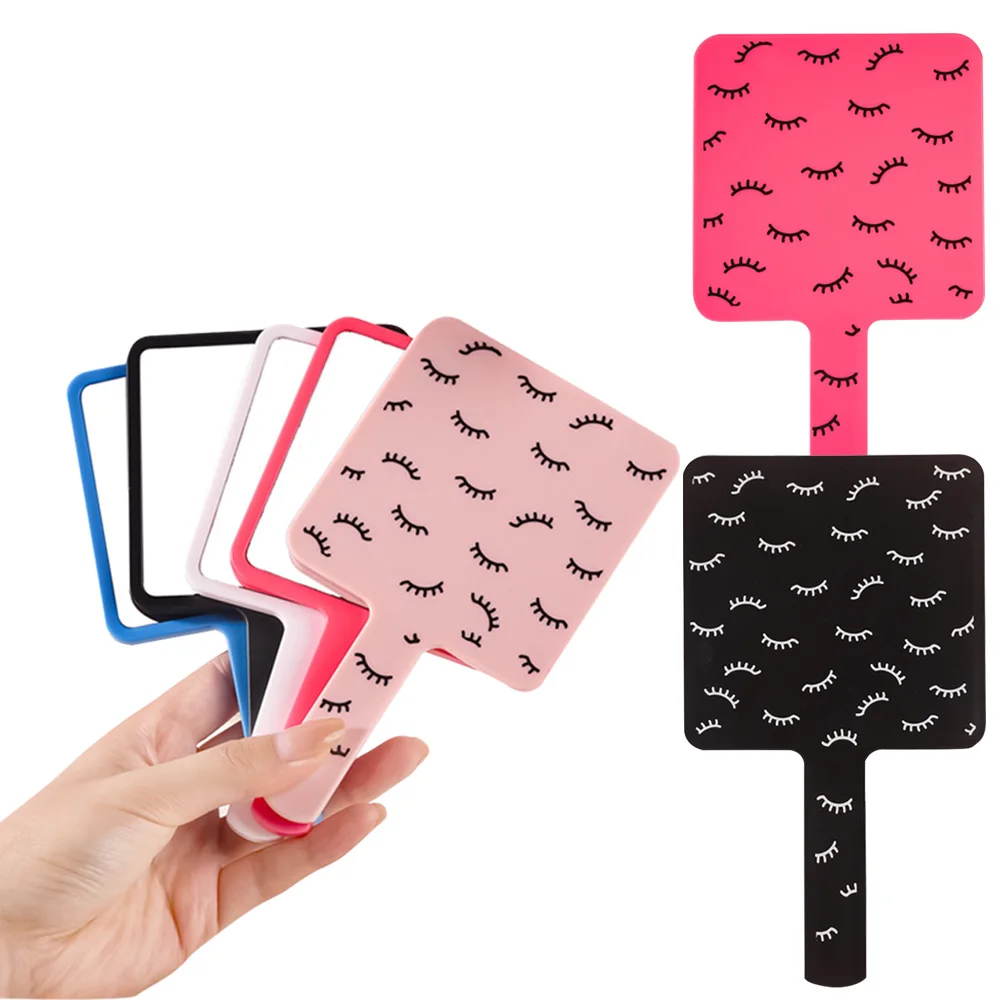 

Handheld Makeup Mirror Electroplate Mirror Portable Eyelash Extension Tool For Women Face Mirrors Beauty Makeup Accessories
