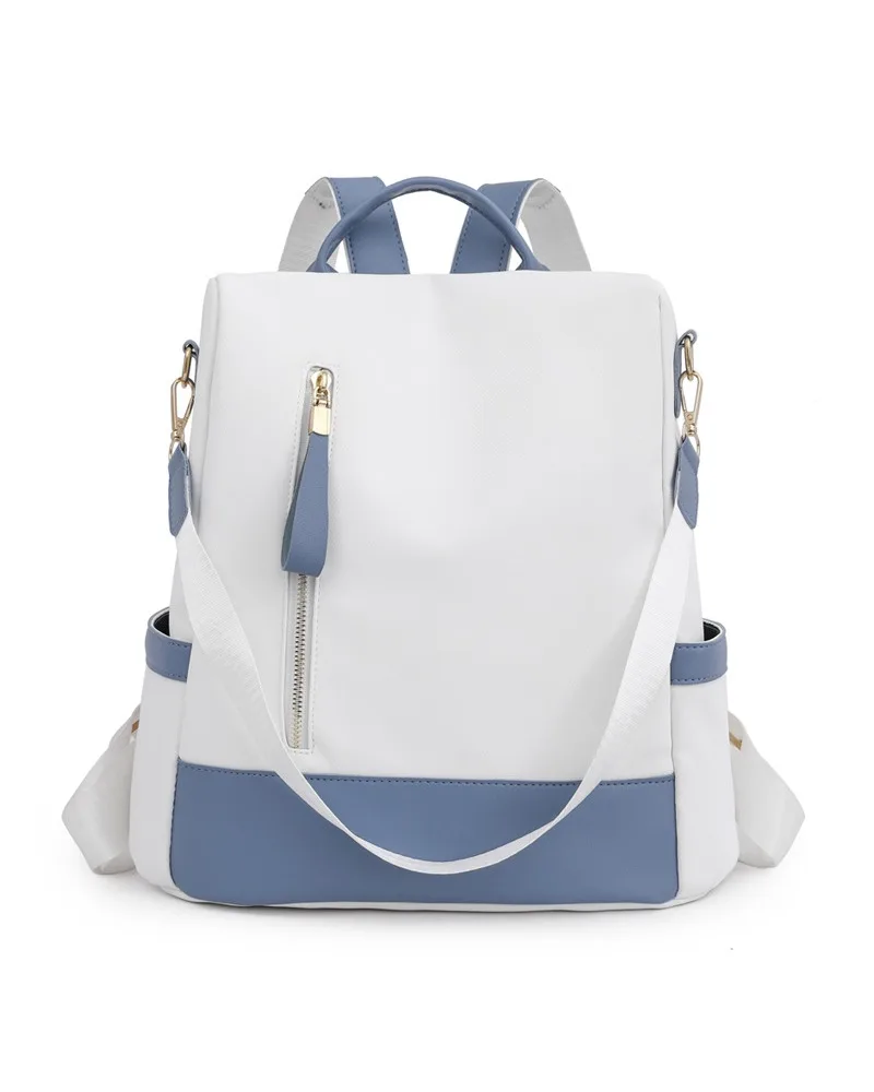 

Backpack women's light contrast large capacity student school bag water-repellent fashion new travel bag oxford cloth