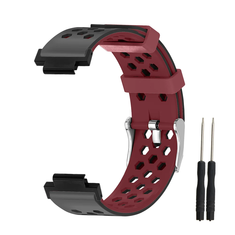 

Silicone Watch Band For Garmin Watch 235 Breathable Hexagonal Air Hole Quick Release Lightweight Silicone Smartwatch Band Unisex