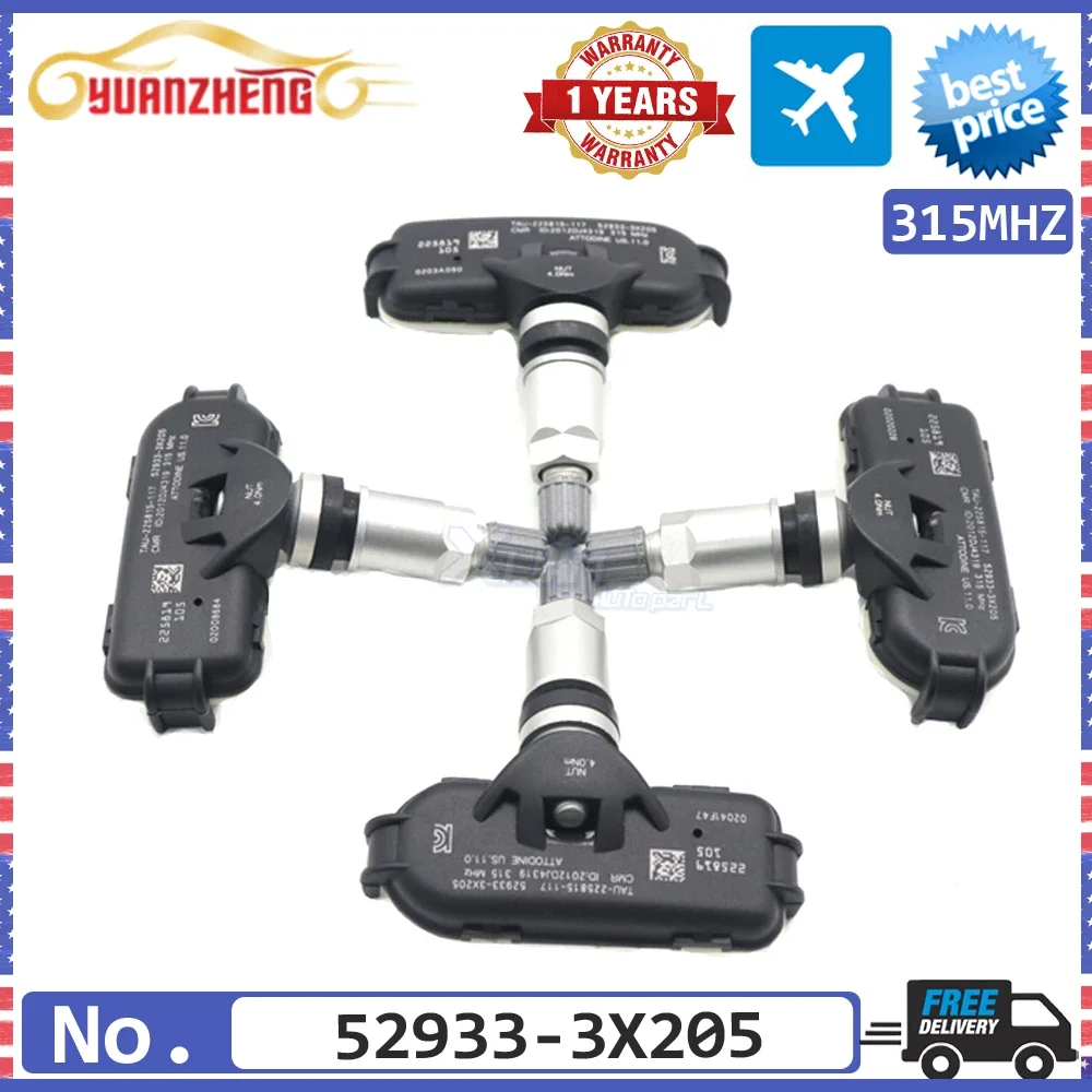 

Новинка 52933-3X205 система контроля давления в шинах TPMS для Hyundai Elantra Coupe Kia Forte Koup Forte5 315 МГц 14-17 529333X205