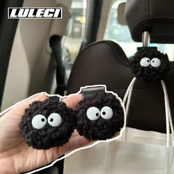 LULECI Cute Little Coal Ball Car Seat Back Hook Storage Car Headrest Organizer Food Bag Handbag Car Decoration Clothes Hanger