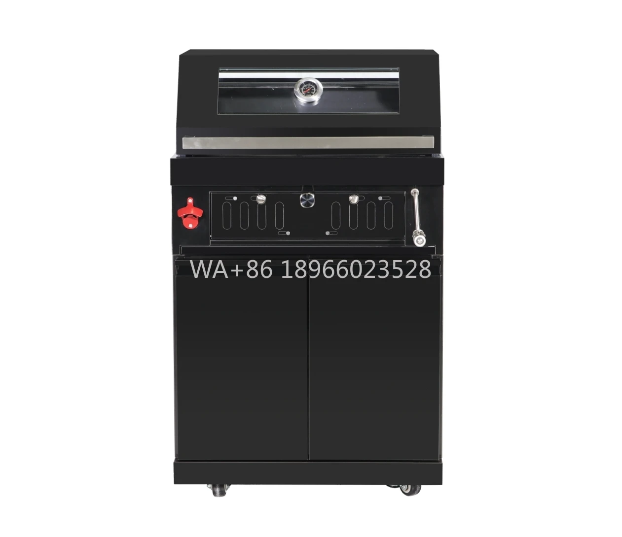 

Тележка с уголью, уличный гриль для барбекю, двор, нержавеющая сталь 304, черный титан