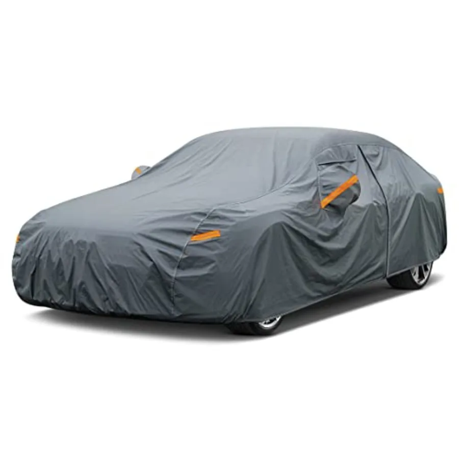 

16 Layers Car Cover Waterproof All Weather Heavy Duty Outdoor Car Cover Universal Fit Sedan Lexus ES350 Tesla Model S Lincoln M