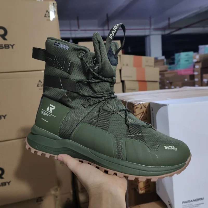 2026 New Trend Mid Top Warm Men's Snow Boots Plucked And Durable Men's Hiking Boots Waterproof And Anti Slip Outdoor Walking Sho