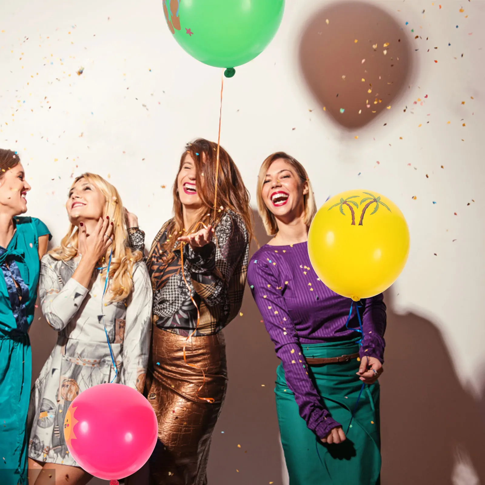 

16 Pcs Latex Balloon Hawaii Themed Wedding Celebration Birthday Anniversary Banquet Emulsion Festival Photoshoot