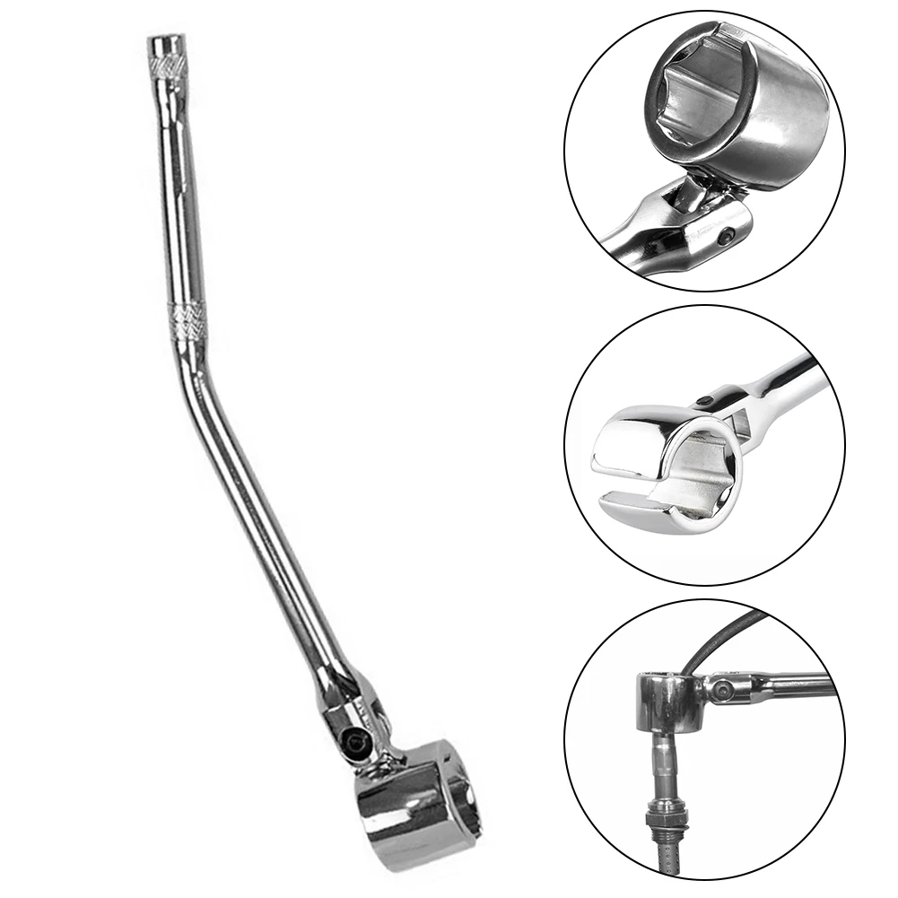 

Portable Oxygen Sensor Removal Tool Flexible Head Tool Alloy Material Anti-slip Grip Compact Size Ergonomic Handle