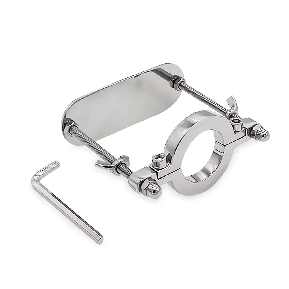 Metal Cock Ring Scrotum Ball Stretcher Stimulation Lock Stretcher Training Device Testicle Clamp Metal Penis Ring Clamp Sex Toys