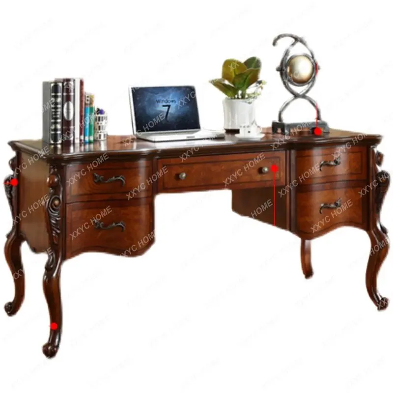 

JSolid Wood Home Study Computer Writing Calligraphy Antique Style Office