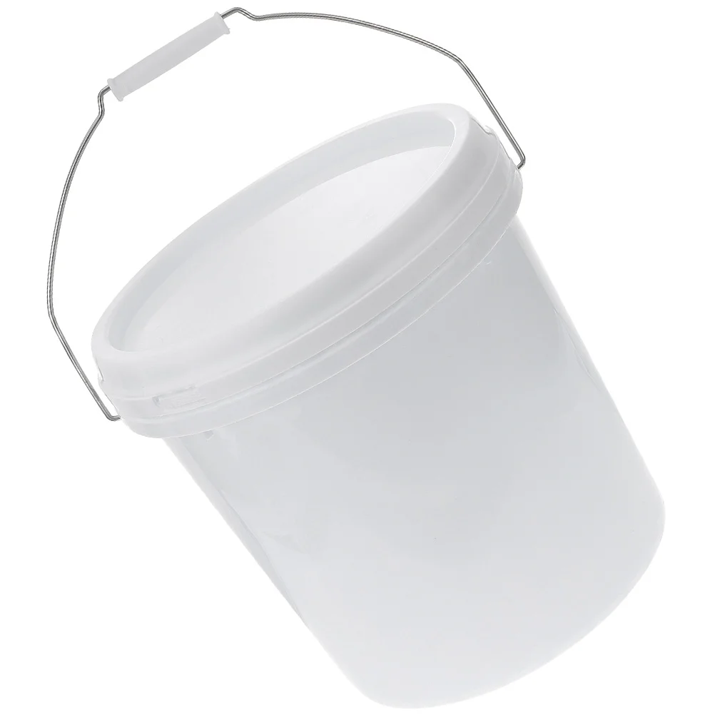 

Plastic Barrel Square Bucket with Lid and Handle 1 Liter Cube of 5 Liters Small Storage Pail