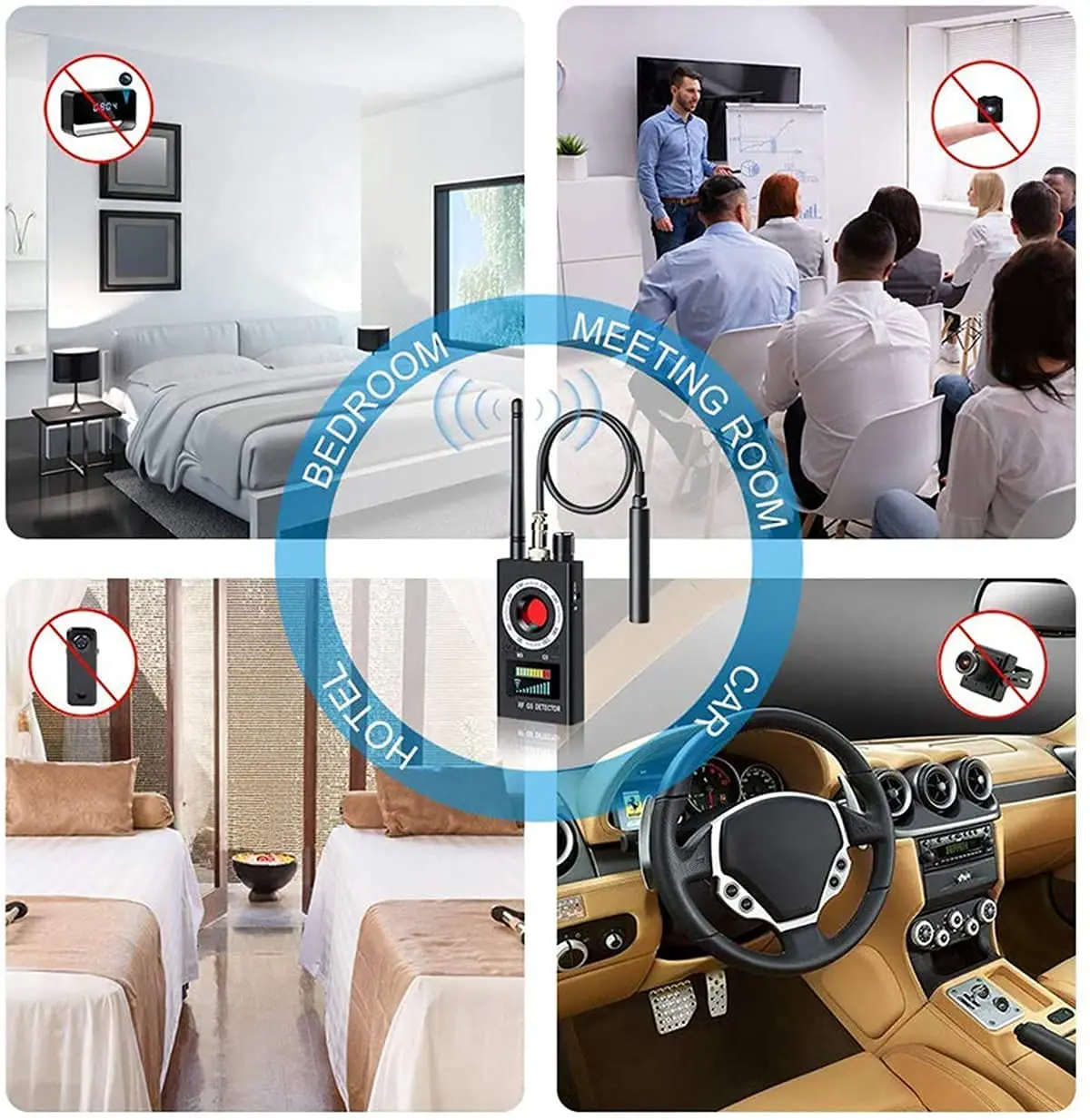 Professionele Rf Signaal Detector Anti-Spy Detector Camera Gps Signaal Lens Rf Tracker Gsm Audio Bug Finder Gps Scan dropshiping