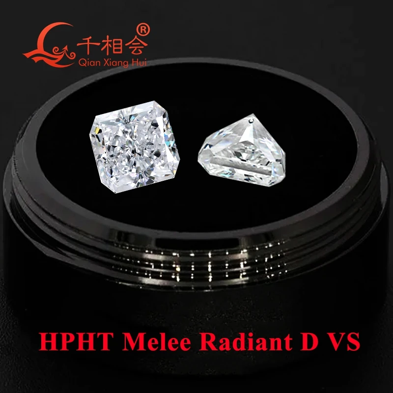 

Melee Radiant shape HPHT diamond D color 0.1CT To 0.74ct VS1 clarity diamond cut melee lab grown diamond loose stone