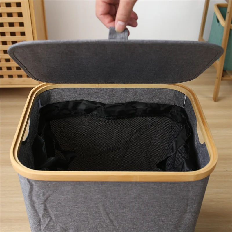 

ABRO-Laundry Basket Collapsible Dirty Clothes Hamper Removable Bag Tall Waterproof Laundry Hampers For Laundry Room Bedroom B