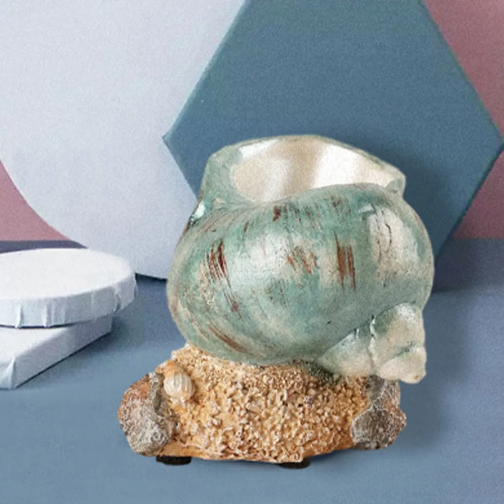 

Large Conch Shell Statue Realistic Resin Ocean Table Decor Coastal Planter Beach Decoration Living Room Bedroom Bathroom