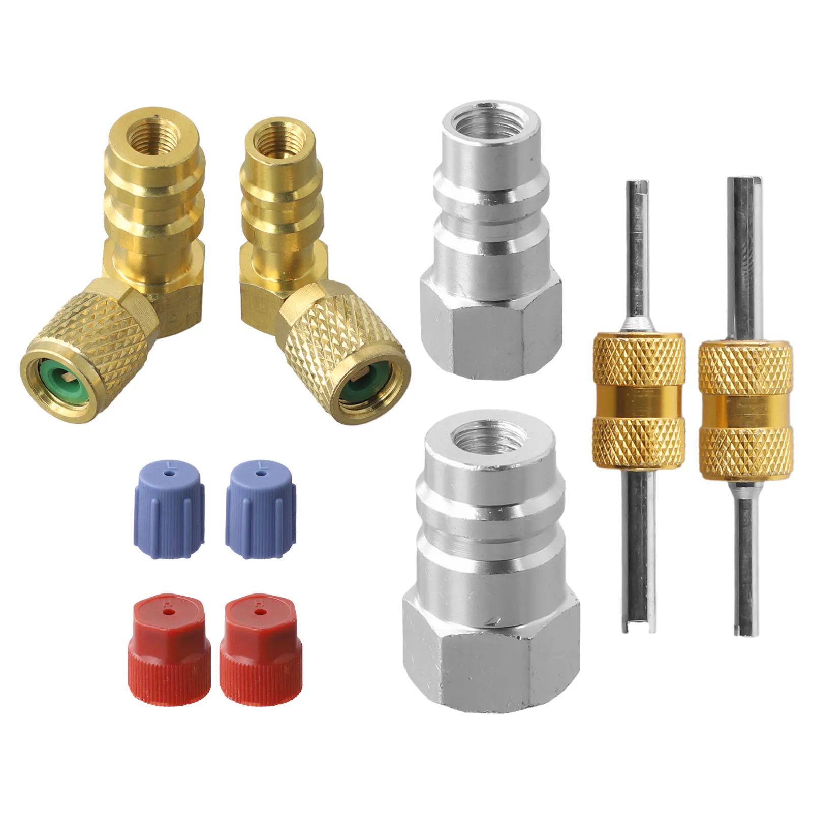 Adaptador de adaptación de CA de construcción de aluminio y latón, diseño a prueba de fugas, conexiones fáciles de usar para sistemas de aire acondicionado