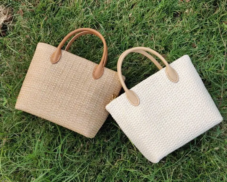 32/42/cm Bag Handle Leather Handle Bag Accessories Hand-woven Bag Short Hand-held Pinhole Can Be Sewn