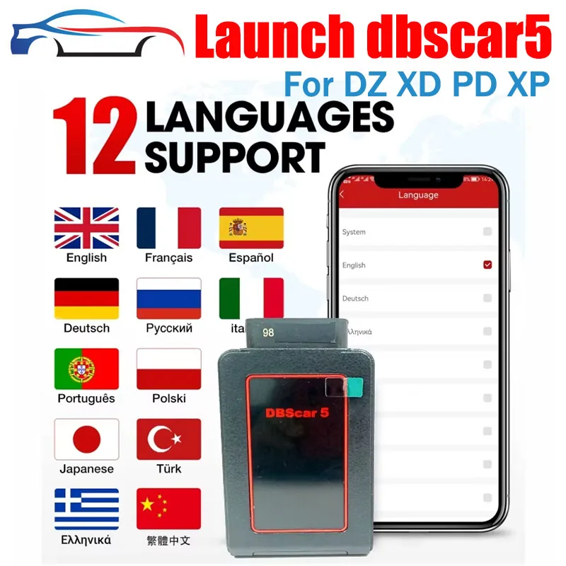 Launch DBScar5 DBScar V Supports Diagzone Pro Xdiag Pro3 XPRO5 Prodiag All System Diagnostic Scanner Obd 2 Bluetooth Code Reader