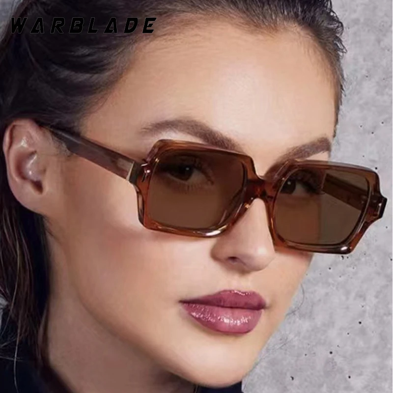 

Fashion Square Sunglasses Women Retro Rivets Decoration Gradient Shades Men Outdoor Fishing Summer Traveling Eyeglasses UV400