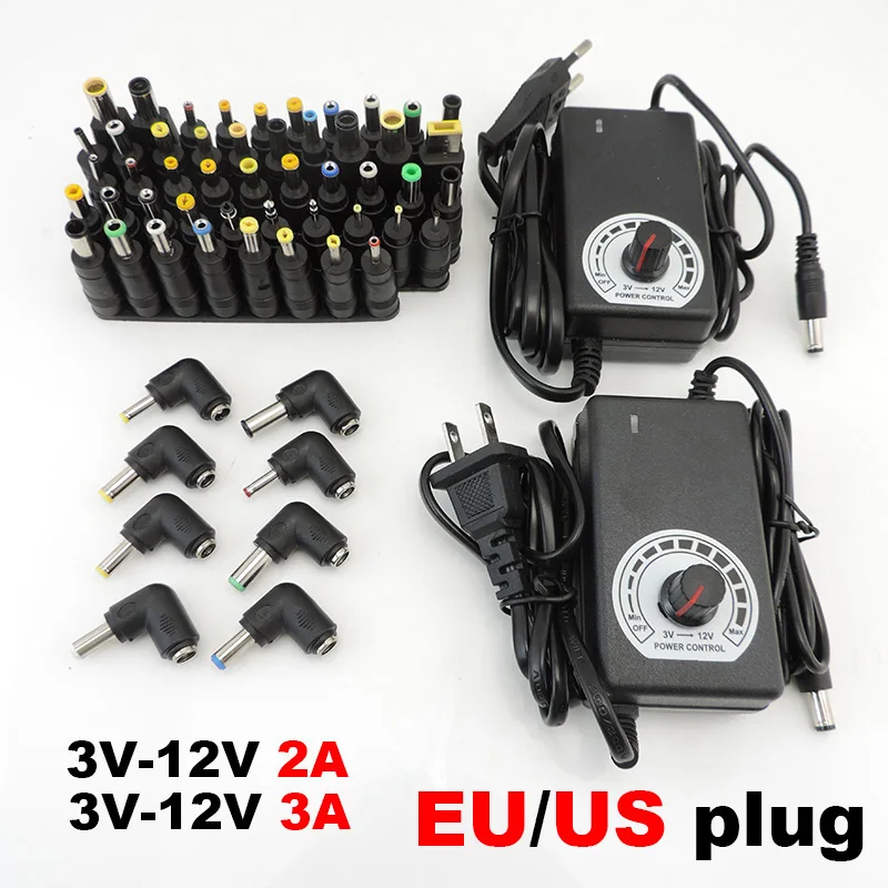 Adjustable AC 220V To DC 3V-12V 5v 6v 8v 2A 24W 36w Power Supply charger Adapter 8pin 10pin 34pin DC connector Universal s1