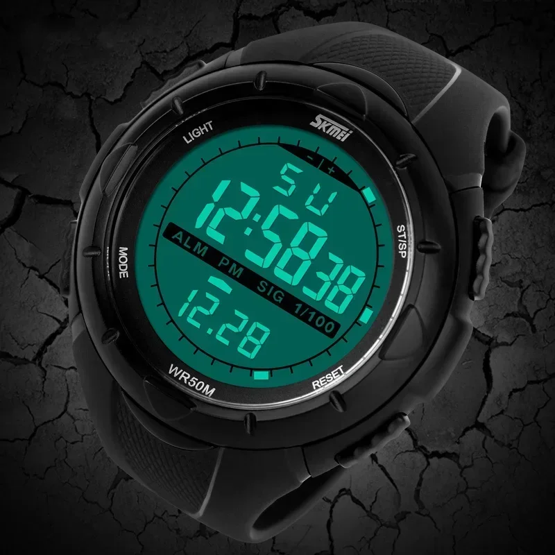 10PCS/Set SKMEI 1025  Men Military Alarm Clock Shock Resistant Waterproof Digital Watch reloj hombre Fashion Simple Sport watch