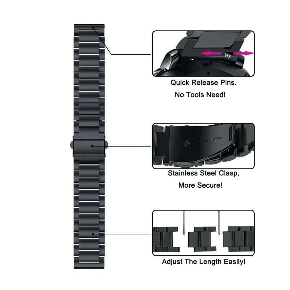 22mm Watch Bracelet Strap for HAYLOU Solar Pro Smartwatch Stainless Steel Band for HAYLOU Solar Pro Metal Correa Wristband