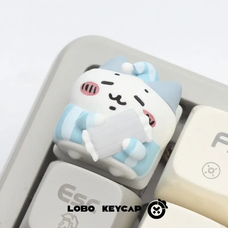 Cute Mechanical Keyboard Cap Kawaii Chikawa Usagi Anime Hachiware Personalized Resin Cartoon Girl Art Keycap Creative Keyboard