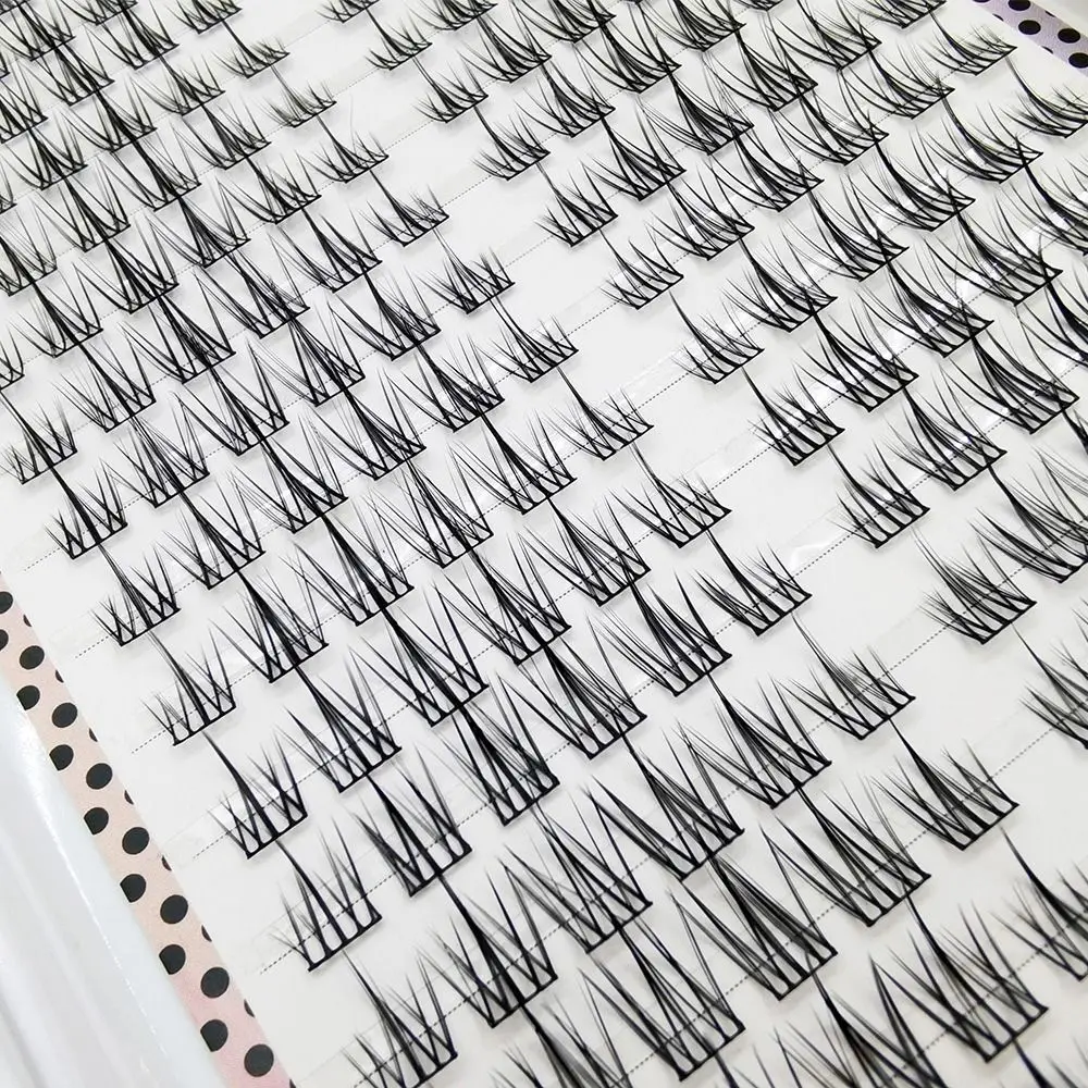 แฟชั่น 32 แถว 3D ขนตาปลอมธรรมชาติ Curl Fluffy Lash Cluster Manga Eye DIY Eyelashes Extension อุปกรณ์แต่งหน้า