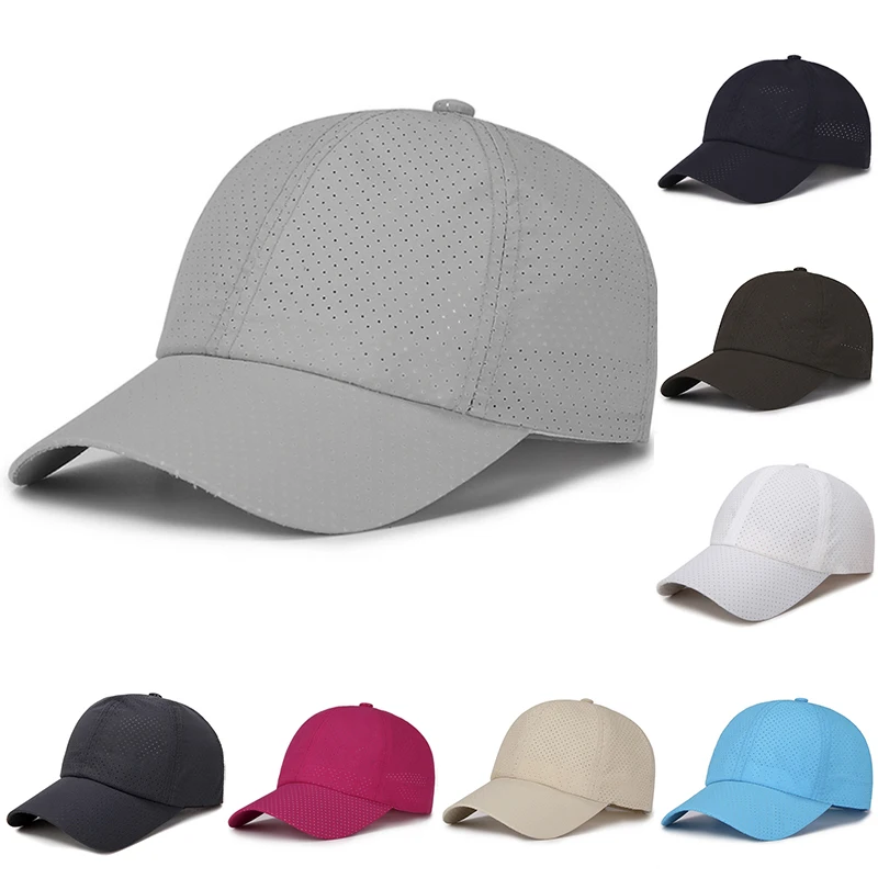 2022 New Summer Men Women Snapback Quick Dry Mesh Baseball Cap Sun Hat Bone Breathable Hats Adjustable outdoor hat