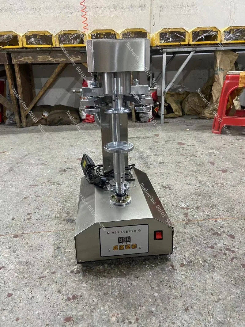 Fully automatic capping machine, tin can sealing machine, aluminum can capping machine