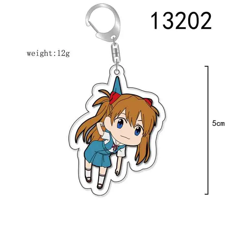 Anime Shinji Asuka Cosplay Acrylic Key Chain Keychain Pendant Prop Accessories