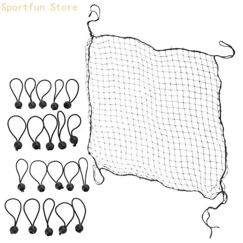 

X7JD Soccer Rebounder Net with 20 Elastic Rope Kickbacks Football Rebounds Net