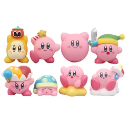 1Pcs Kirby Mini Anime Figure Model Elf Mirror Maze Game Cartoon Kirby Doll Model Ornaments Action Figures Q Version Pvc Mode Toy