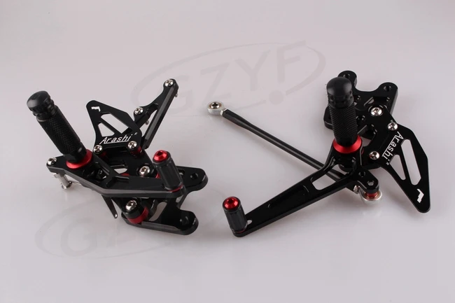 1Pair For Suzuki GSXR 1000 GSXR1000 2007 K7 Rearset Rear Set Footpegs Foot Pegs Rest Aluminum Alloy Motorcycle Parts Accessories