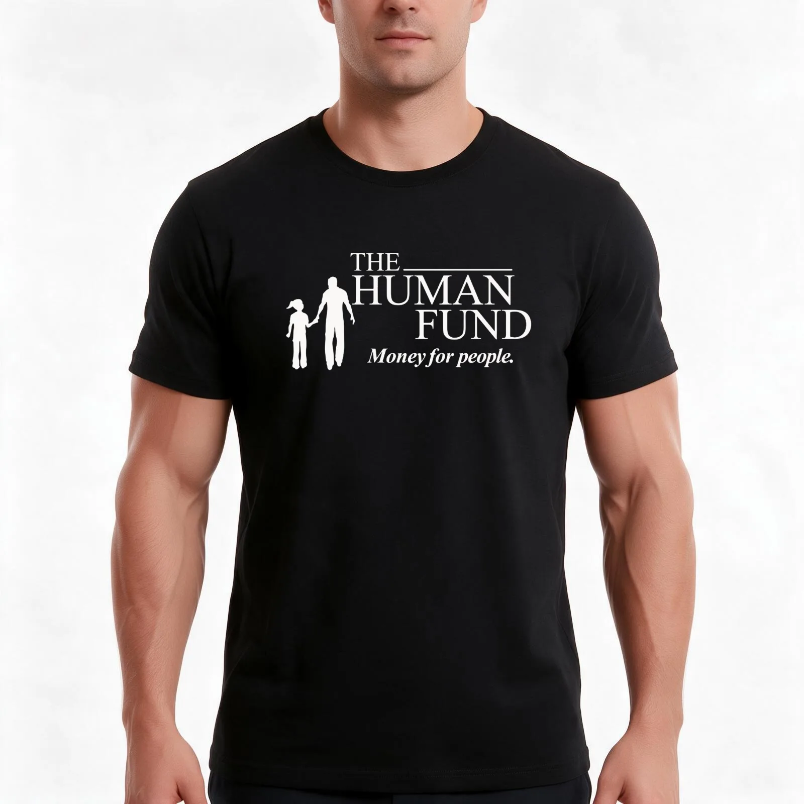 The Human Fund - Money For People T-Shirt, Summer Casual Cotton Tee, Oversized Streetwear Tops, Vintage Graphic Print