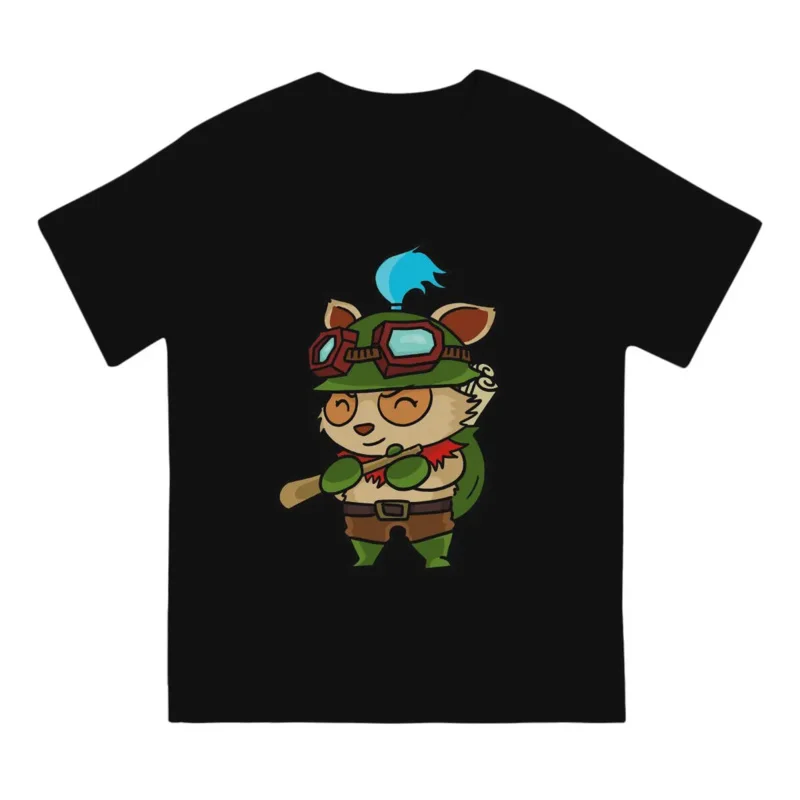 Y2K League of Legends LOL game man tshirt little Teemo fashion T shirt graphic streetwear new trend