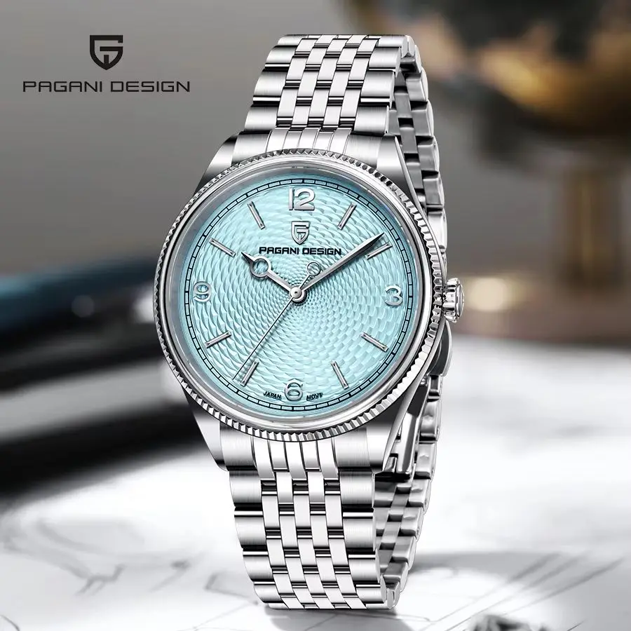 PAGANI DESIGN  Wavy pattern Dial Men's Watches 2026 New Luxury Quartz Watch Men Stainless steel 100M Waterproof Wrist watch Men