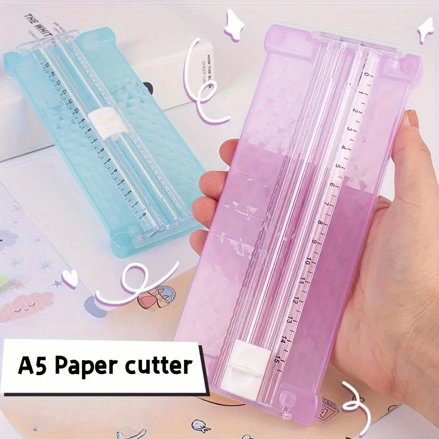 1pc New Mini Portable A5 Paper Cutter Craft, Trim & Resize Photos For DIY Projects & Office Stationery