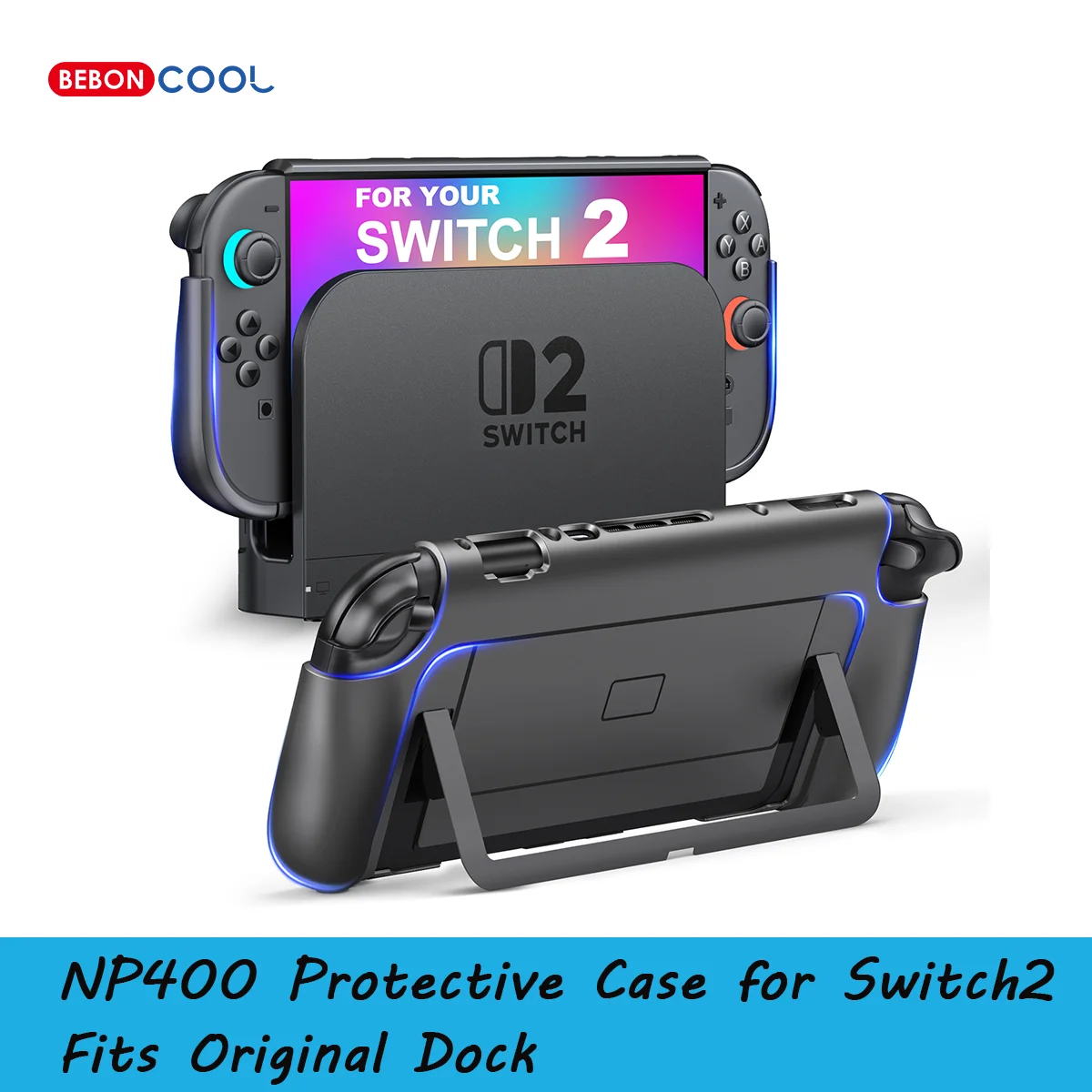 

Защитный чехол BEBONCOOL NP400 для оригинальной док-станции Switch2, эргономичный защитный чехол с удобной ручкой, аксессуары, быстросъемный контроллер
