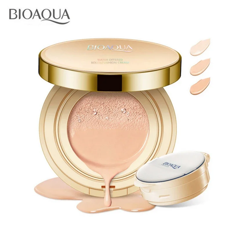 Air Cushion Moisture CC Cream Brighten Concealer Moisturizer Foundation Face Whitening Makeup Facial Base Perfect Cover Cosmetic