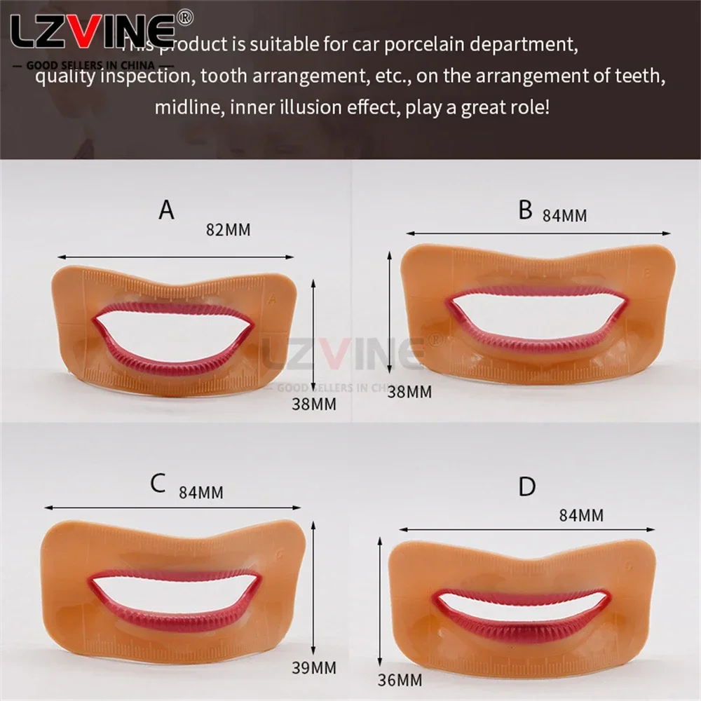 مختبر تجميل الأسنان فحص الشفاه ، ترتيب الأسنان ، تأثير الوهم الداخلي المتوسط ، 4 أشكال فم مختلفة ، 4 *