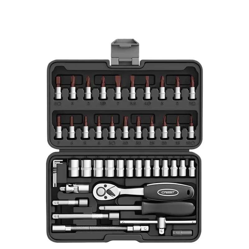 

Auto repair casing combination, repair ratchet wrench tool Daquan universal full set of boxes
