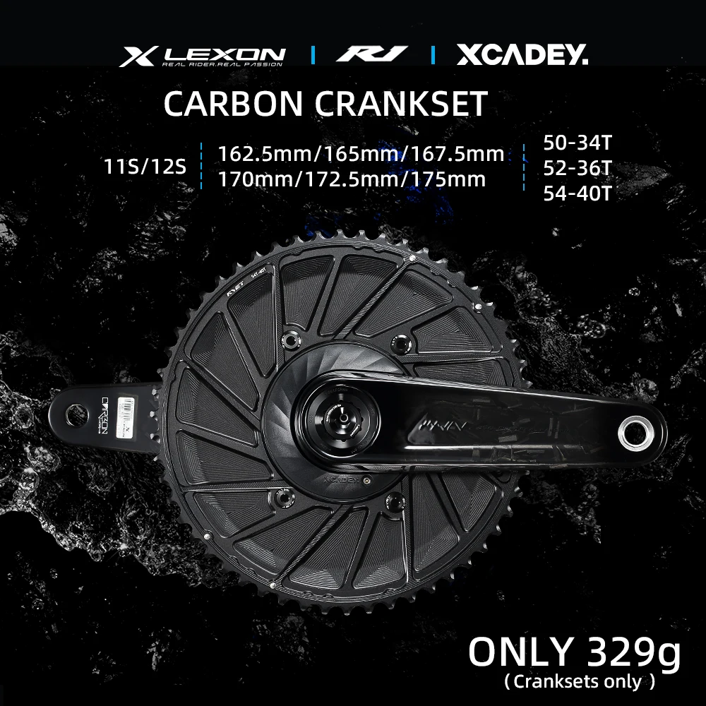 LEXON XCADEY PowerMeter Road Carbon Crankset 329g 29mm