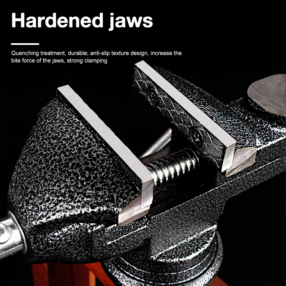 Imagem -04 - Multifunctional Bench Vise Jaw Width 360 Graus Swivel Ferro Fundido Tabletop Heavy Clamp Preto e Azul Randomly Shipped 10 mm 60 mm 70 mm