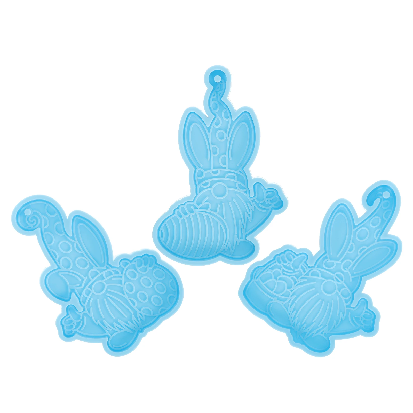 

3Pcs Faceless Keychain Silicone Molds DIY Pendant Making Craft Tools Easy Clean Reusable Handmade Ornament Mold