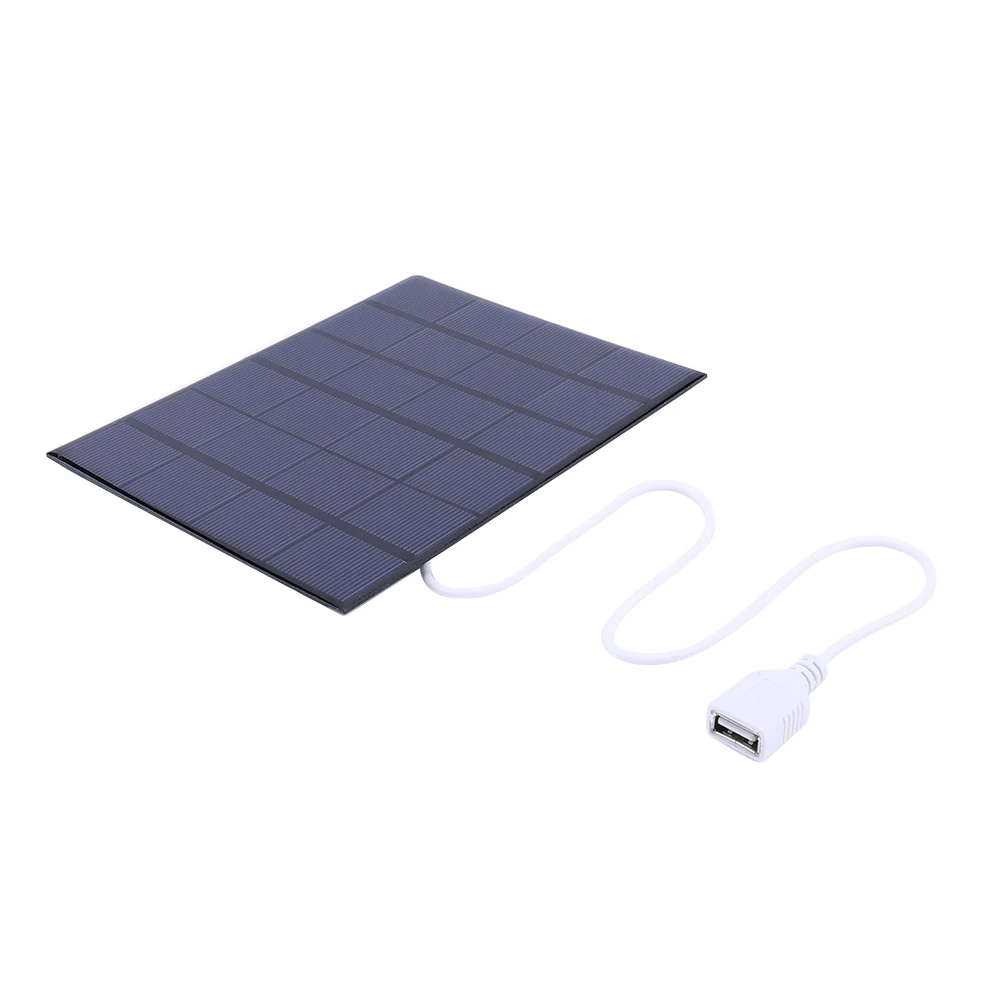 USB Portable Solar Panel 5W 6V Solar Power Bank Monocrystalline Power Emergency Panels for Mobile Phone/3-5V Battery Charging