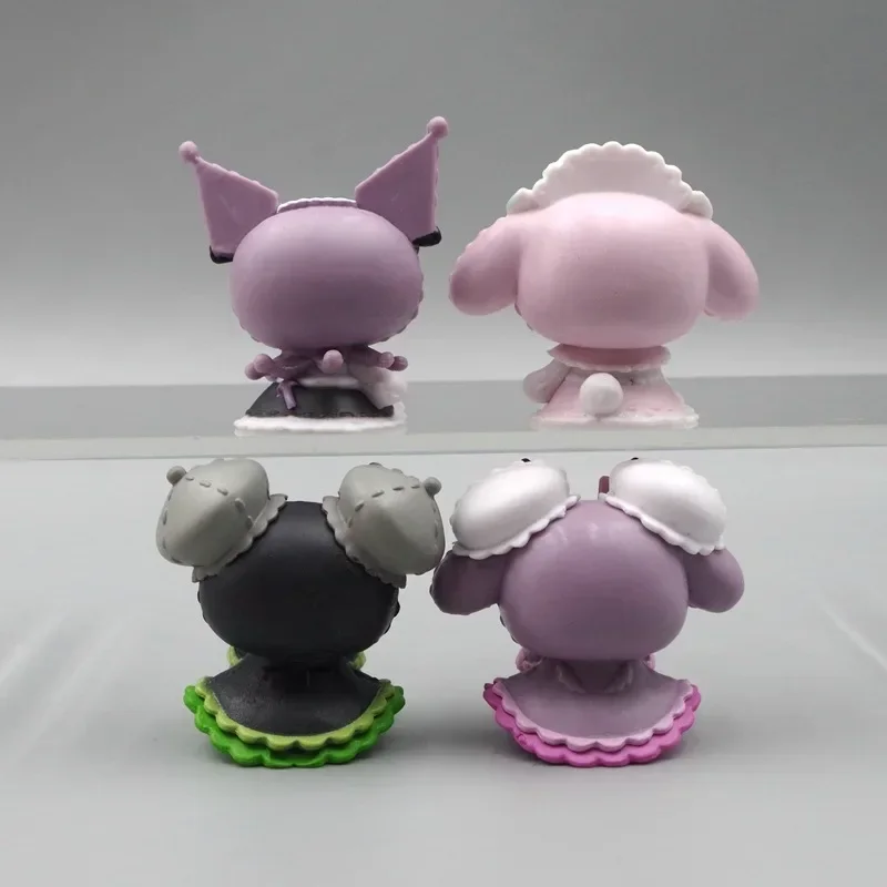 Kawaii  Sanrio Figures My Melody Kuromi Action Figures Dolly Mix Gashapon Sanrio Gifts Lolita Chinese Style Model Doll Toys