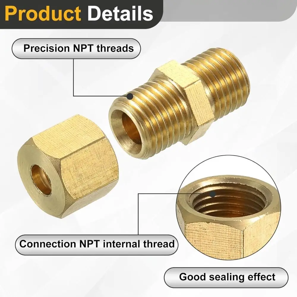 Brass Brass Compression Fitting 4 5 6 8 10 12 16mm 1/8