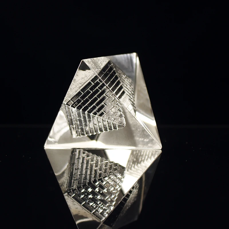 40mm clear crystal pyramid model home decorative glass craft gift gift ancient egypt holiday gift