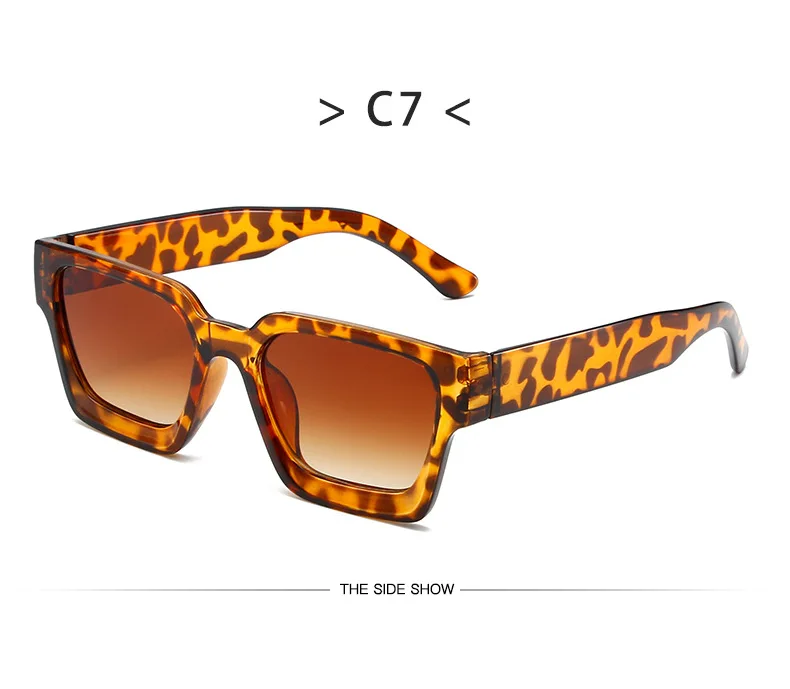 Neue Vintage-Sonnenbrille für Damen und Herren, Quadratischer PC-Rahmen, Marken-Designer Retro-Shades, Modische Sonnenbrille ﻿ für Männer – Detail 17