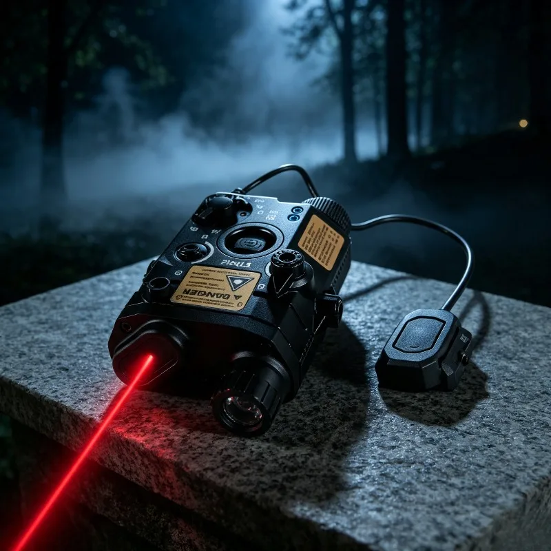 Complete Rat Tail Set Dual Control Alloy PEQ15 Red Green Light Indicator Fit M300A M600C Flashlight